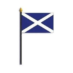  Scotland St. Andrews Cross Flag Rayon On Staff 4 in. x 6 
