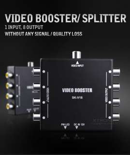 In 8 Out Composite Video Distributor Splitter Amplifier BOS001 