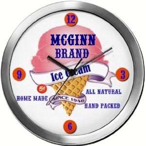  MCGINN 14 Inch Ice Cream Metal Clock Quartz Movement 