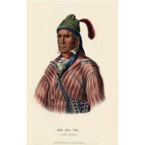   Great Warrior, a Creek McKenney Hall Indian Print 