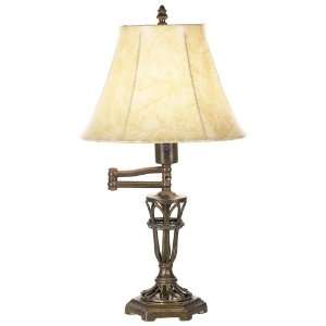  Bronze Open Body Swing Arm Table Lamp