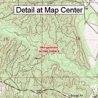  USGS Topographic Quadrangle Map   Morgantown, Mississippi 