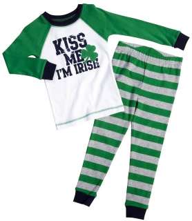 NWT Boys CARTERS Pajamas ★KISS ME IRISH★ St Patricks Day 2T  