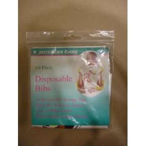  Mothers Care Disposable Bibs 10 Pack Baby