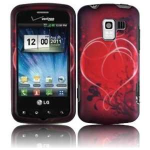  Red Heart Vine Rubberized Hard Faceplate Cover Phone Case 