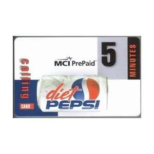 Collectible Phone Card 5m MCI PrePaid Diet Pepsi Can On Side (Exp 9/1 