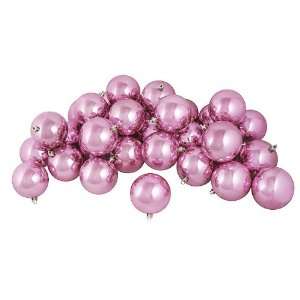  32ct Shiny Bubblegum Pink Shatterproof Christmas Ball 