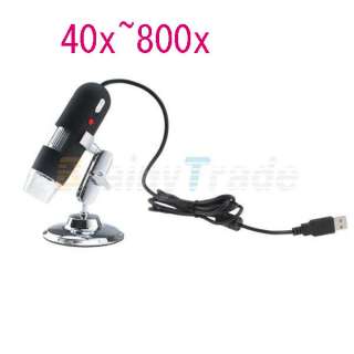 New 2MP 8 LED USB Digital Microscope Endoscope 40X~800X  