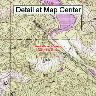  USGS Topographic Quadrangle Map   Mendenhall Springs 