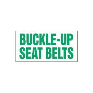  Labels BUCKLE UP SEAT BELTS Adhesive Vinyl   5 pack 3 1/2 