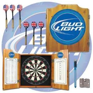 Bud Light Dart Cabinet with Darts and Board