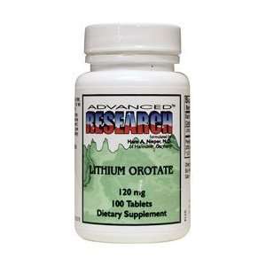  Advanced Research   Lithium Orotate 120 mg.   100 Tablets 