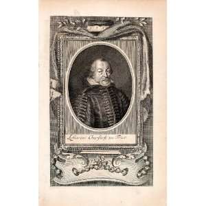  1721 Copper Engraving Portrait Lothar Von Metternich 