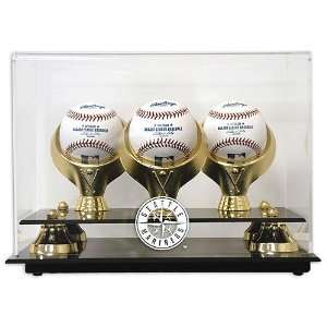  Mounted Memories Seattle Mariners 3 Ball Acrylic Baseball 