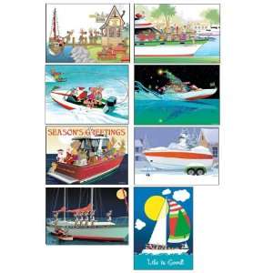    Boating Christmas Cards Variety Pack