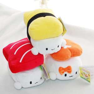 CUTE Japan Sushi Plush Pillow Cushion Doll 6 x3 SET  