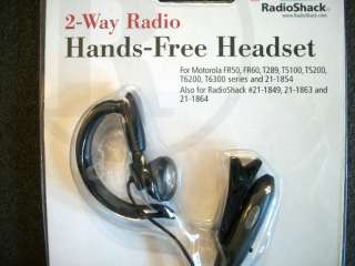 Radio Shack 2 Way Radio Hands Free Headset NIB  