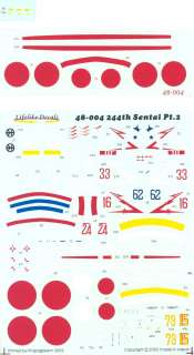   supplementary sheet, plus a full color placement guide. The decals