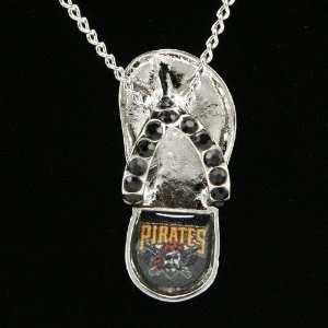   MLB Pittsburgh Pirates Crystal Flip Flop Necklace