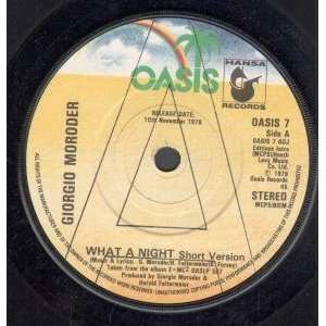   NIGHT 7 INCH (7 VINYL 45) UK OASIS 1979 GIORGIO MORODER Music