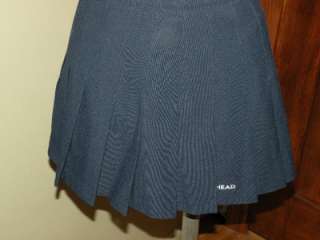 Head Navy White Sun Print Tennis Top Skirt Set Outfit S 0 2 EUC High 