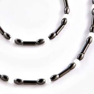 Serendipity Magnetite Magnetic Anklet   Triple Strand   Black with 