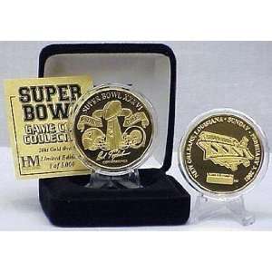  Super Bowl XXXVI 24kt Gold Flip Coin