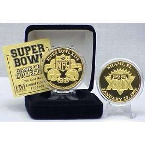 24kt Gold Super Bowl XXIX FLIP COIN By Highland Mint  