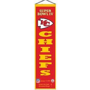  Kansas City Chiefs Super Bowl 4 Wool 8x32 Heritage 