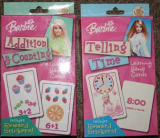 Barbie Telling Time Addition Counting Learning GameCard  