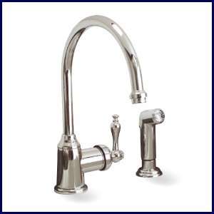  Chrome Single Handle Kitchen Faucet with Sprayer