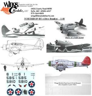 Northrop BT 1   148   Wings Models  