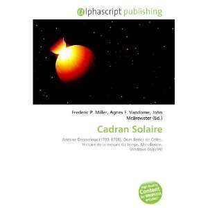  Cadran Solaire (French Edition) (9786132742131) Books