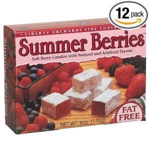 Liberty Orchards Summer Berries, 6 Ounce Boxes (Pack of 12)  