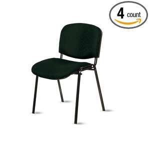  REGENCY Fabric Upholstered Cafeteria Chair   Black   Lot 