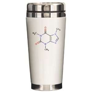  Caffeine molecule Chocolate Ceramic Travel Mug by 