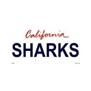 California State Background License Plates Sharks Plate Tag Tags auto 