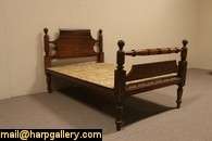 Originally a rope bed made for a feather mattress about 1840, this 