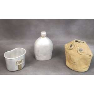  U.S. WWI M 1910 Canteen in WW2 Infantry Carrier WWI Dated 