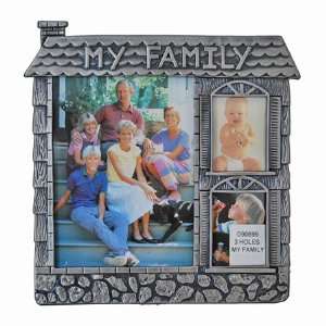  3 Slots My Family Pewter Picture Frame
