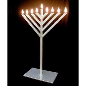  6 Ft Automated Menorah with Custom Case   Silver 