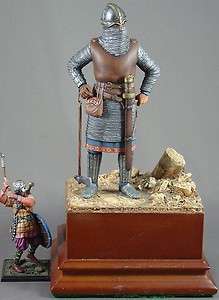 St. Petersburg painted signed model figure miniature Viking Chieftain 