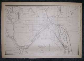 1922 Railroad Map of St. Paul, Mn. 14 X 21 inches.  