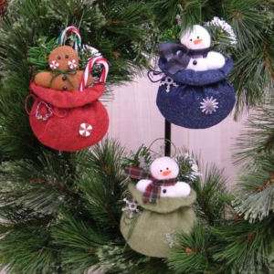 Goodies from Santa Ornaments *PATTERN* Primitive   Xmas  