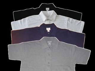 Mens Button Down Polo/Golf Shirts   S,M,L,XL,2X Black,Lt Gray,Blue 