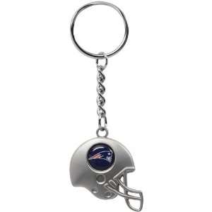  New England Patriots Silver Pewter Helmet Keychain Sports 