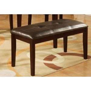  Bench in Brown Faux Leather
