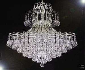LIGHT EMPIRE STYLE SILVER CRYSTAL BALLS CHANDELIER  