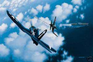 Angels of Okinawa F4U Corsair Print by Stan Stokes  