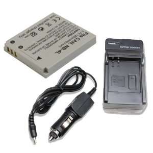  Battery & Charger for Canon Nb 4l Powershot Sd1000,ixus 30 